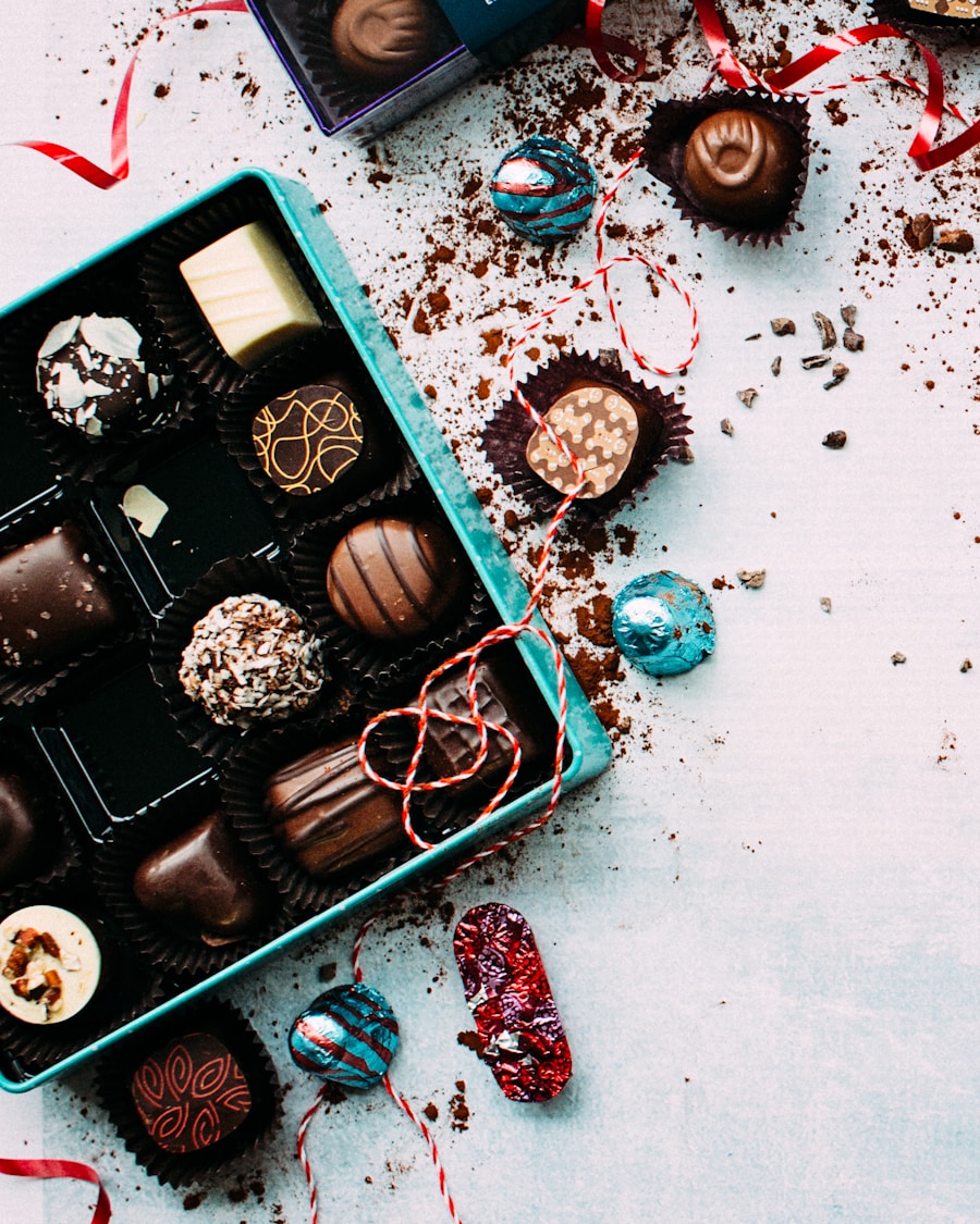 Assorted sweets arranged as a colorful gift